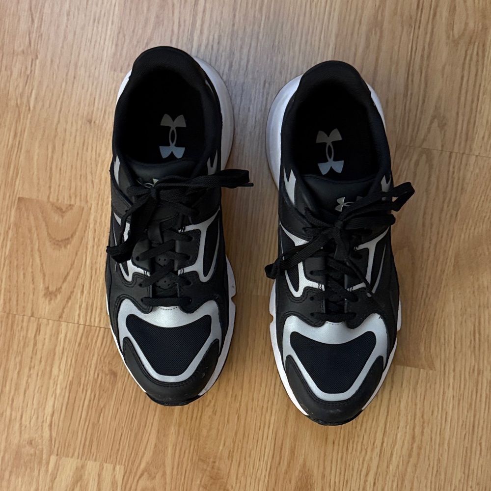 Under Armour Black and White Athletic Shoes